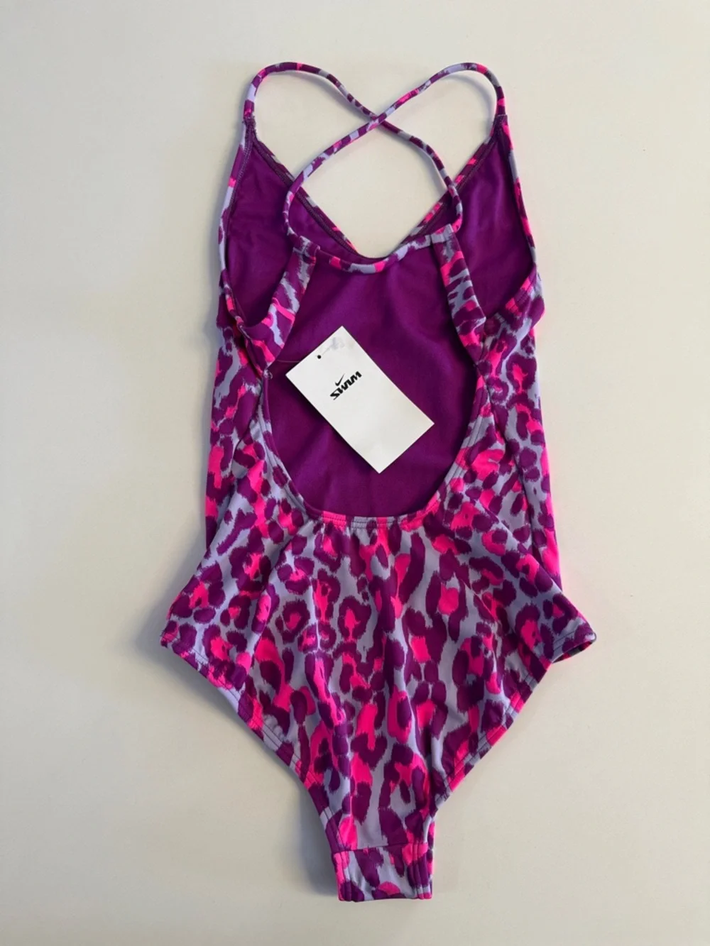 *Nike Girls Wild Lace Up One Piece Swimsuits - Vivid Purple Size M